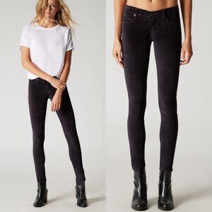 Nwt Revolve BlankNYC Moonglow Velvet Skinn Jeans Black Size 24 Velour Minimalist